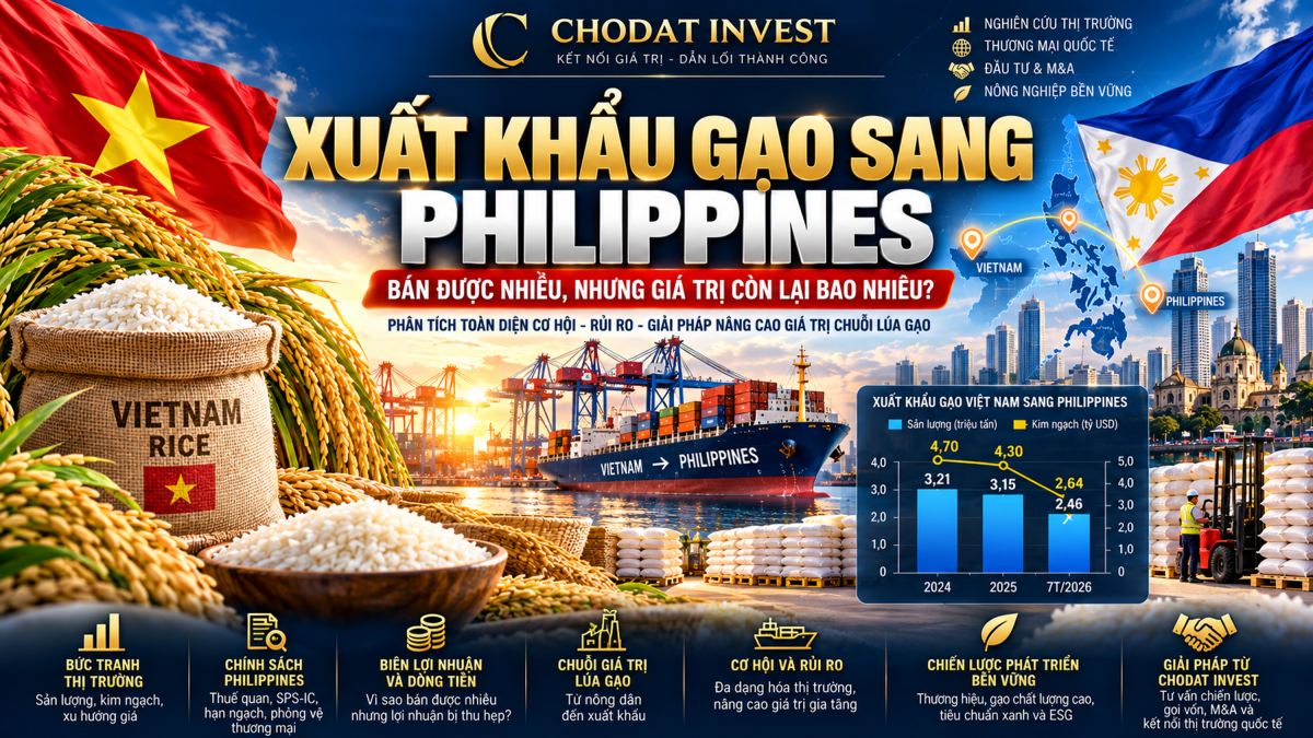 Xuất khẩu gạo sang Philippines: Bán được nhiều, nhưng giá trị còn lại bao nhiêu?