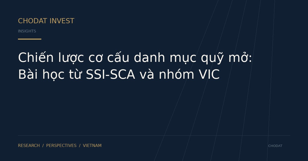 Chiến lược cơ cấu danh mục quỹ mở: Bài học từ SSI-SCA và nhóm VIC