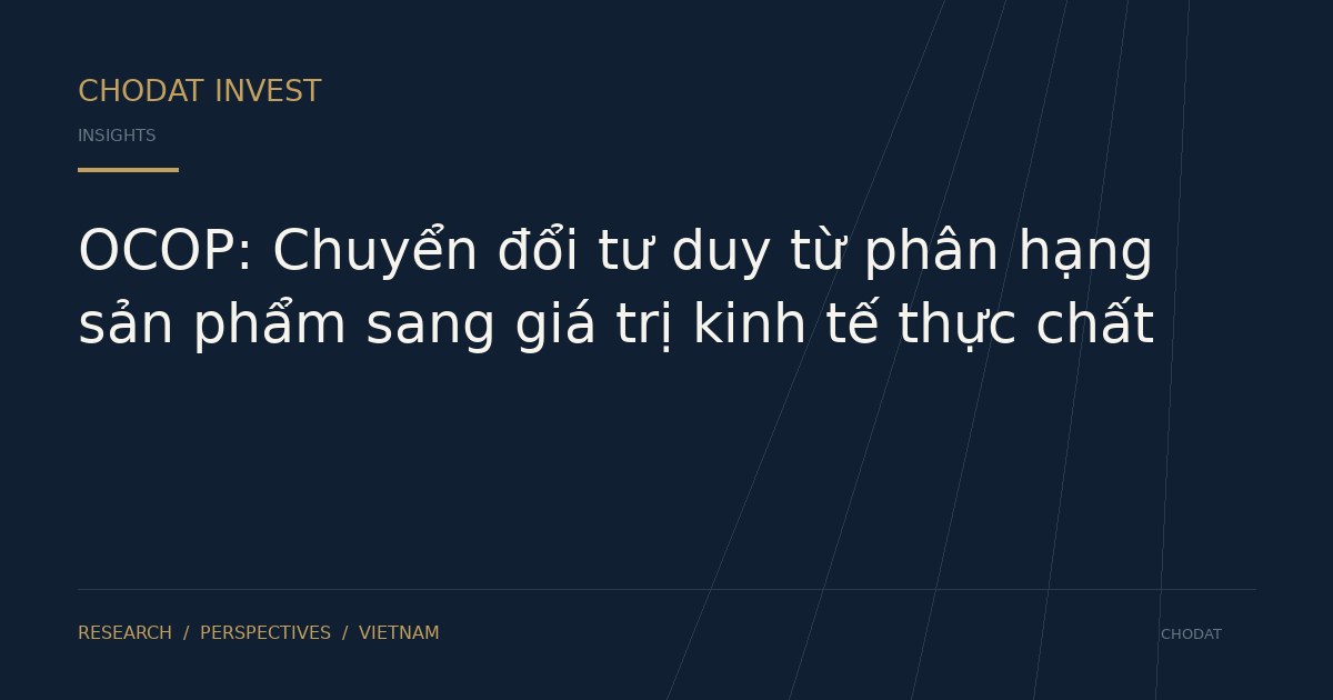 OCOP: Chuyển đổi tư duy từ phân hạng sản phẩm sang giá trị kinh tế thực chất