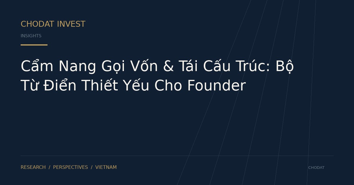 Cẩm Nang Gọi Vốn & Tái Cấu Trúc: Bộ Từ Điển Thiết Yếu Cho Founder