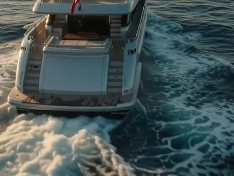 A yacht swim platform beside the water