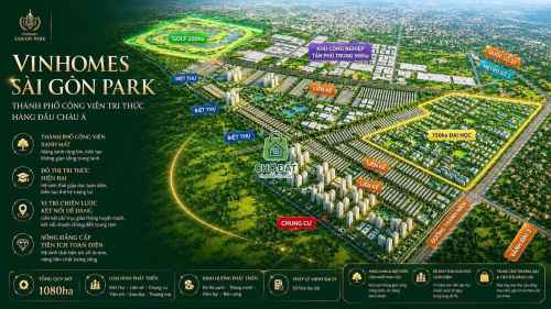 Nhận booking Mở bán đợt đầu tiên Nhà phố Vinhomes Saigon Park Hóc Môn