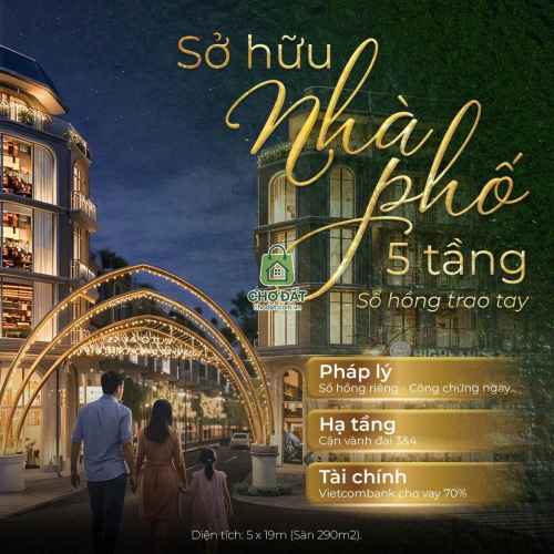 Nhà phố 5 tầng đẹp mặt tiền Quách Điêu - Bình Chánh 5x18m2 Sổ hồng