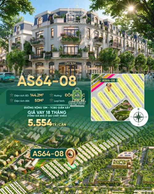 Nhà phố 4 tầng AS64-08 Vinhomes Saigon Park Hóc Môn giá tốt