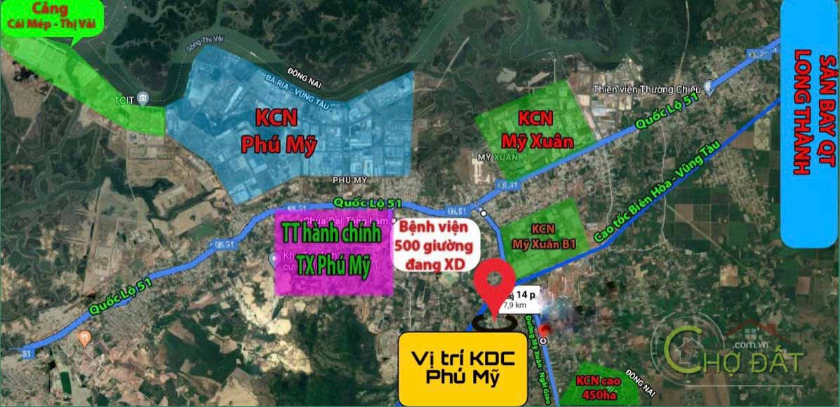 VỊ TRÍ KDC PHÚ MỸ - HỘI BÀI CHÂU PHA