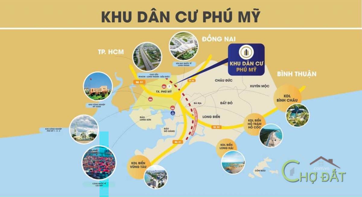 TIỆN ÍCH – KẾT NỐI KHU VỰC KHU DÂN CƯ PHÚ MỸ - HỘI BÀI CHÂU PHA