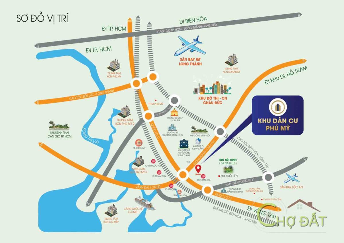 VỊ TRÍ KDC PHÚ MỸ - HỘI BÀI CHÂU PHA