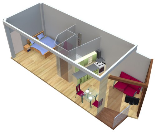 Thiết kế căn hộ mini Microflat