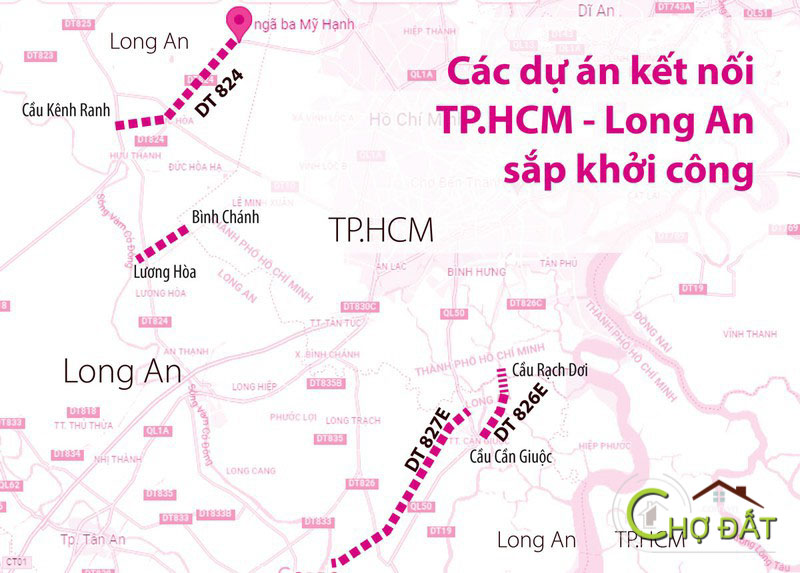 Tháng 12, dự án 823D nối Long An - TP.HCM bắt đầu khởi công - Chợ Đất