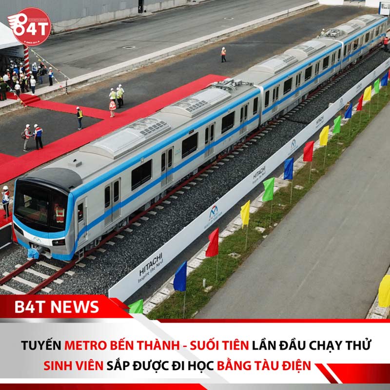 Tuyến metro Bến Thành Suối Tiên lần đầu tiên chạy thử Sinh viên sắp được đi học bằng tàu điện