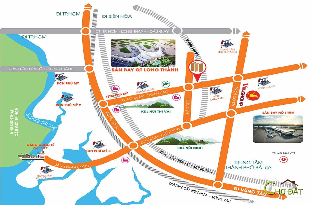 Điểm khác nhau giữa KCN sân bay Long Thành và KCN Cảng Cái Mép Thị Vải