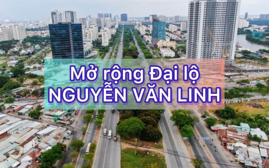 Thi công mở rộng Đại lộ Nguyễn Văn Linh Quận 7 TPHCM