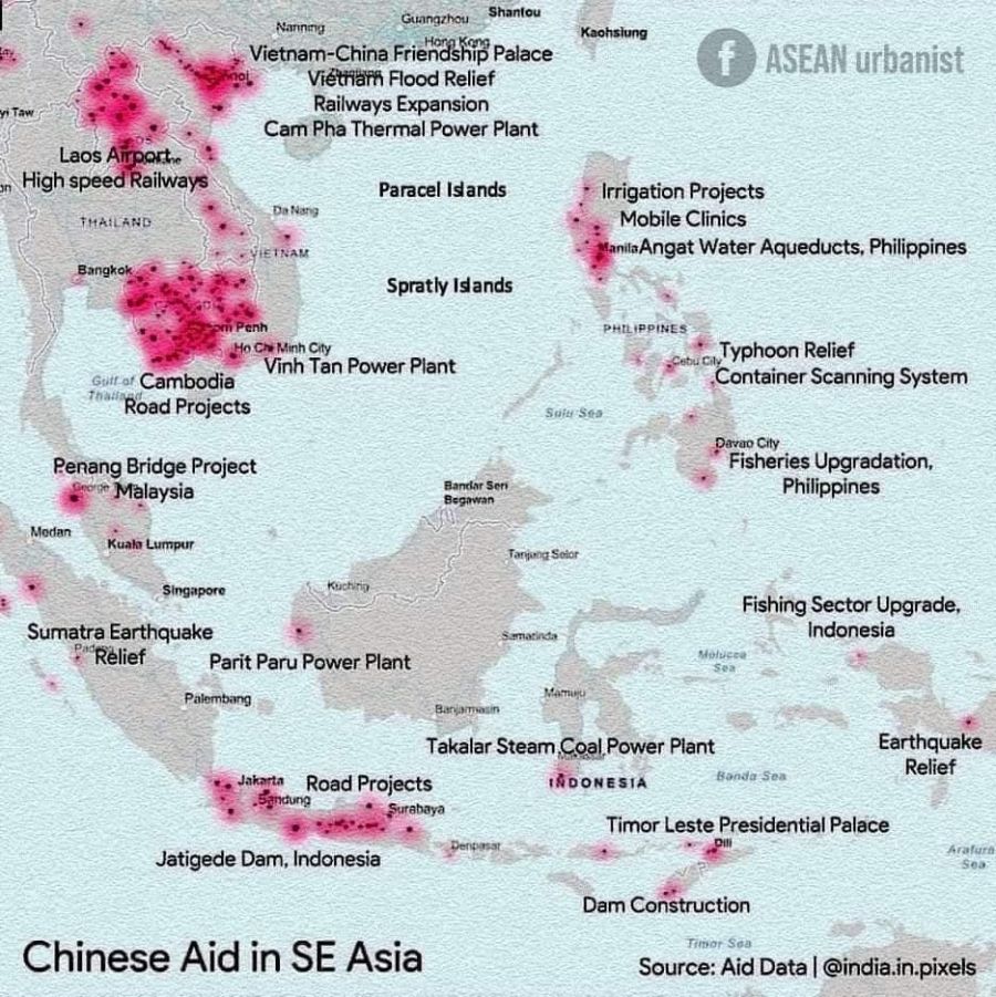 thumb_Bản đồ các các dự án đầu tư của Trung Quốc tại Đông Nam Á