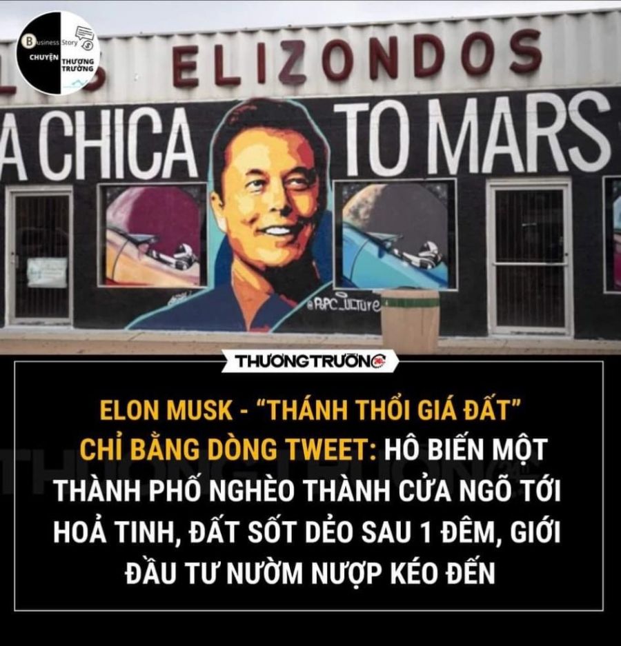 Elon Musk Thánh thổi giá đất chỉ với vài dòng Tweet