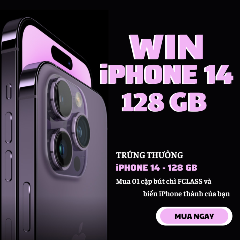 Fclass Mua bút chì Trúng Iphone 14 Khuyến mãi đầu năm 2023