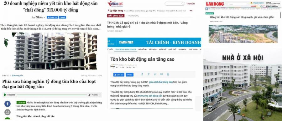 Thị trường bất động sản Tồn kho có thật khò tôn