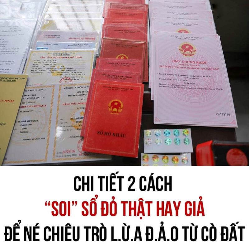 Hướng dẫn chi tiết 2 cách Soi Sổ đỏ thật giả để tránh bị lừa đảo từ Cò đất