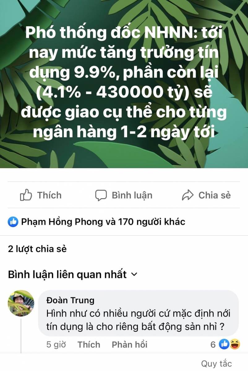 Phó thống đốc ngân hàng giải ngân nới room gói tín dụng cho vay