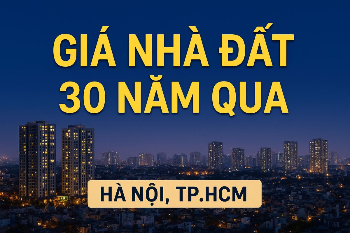 Qua hơn hai thập niên đầu thế kỷ 21 (từ năm 2000 đến giữa 2025), giá bất động sản tại hai trung tâm kinh tế lớn nhất Việt Nam – Hà Nội và TP.HCM – đã tăng vọt