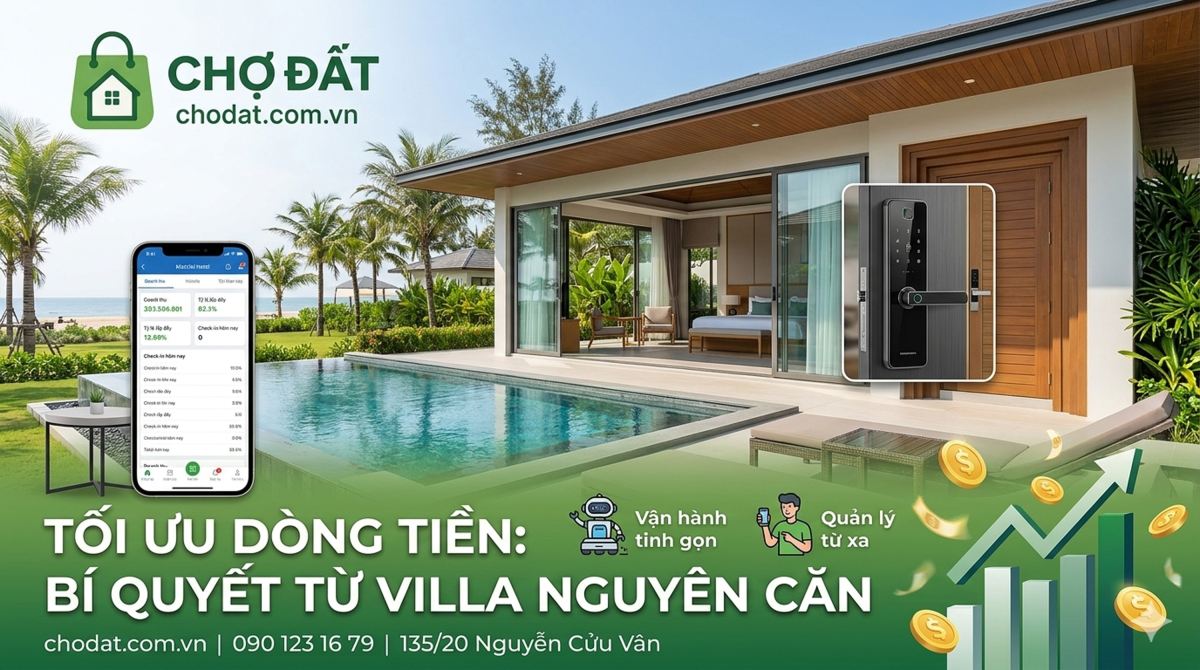 Đầu Tư BĐS Không Sợ Ngân Hàng: Mô Hình Cho Thuê Nguyên Căn Nghỉ Dưỡng Tinh Gọn và Thu Hồi Vốn Nhanh