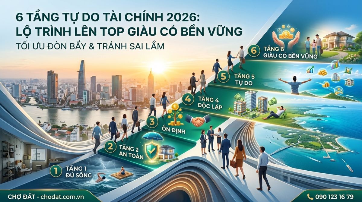 Lộ Trình 6 Tầng Tự Do Tài Chính: Đừng Để Sai Lầm Đòn Bẩy Khiến Bạn Trắng Tay Trước Khi Giàu Có