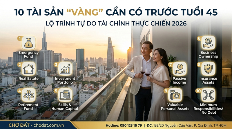 Lộ trình tự do tài chính: Top 10 danh mục tài sản bạn cần có trước tuổi 45