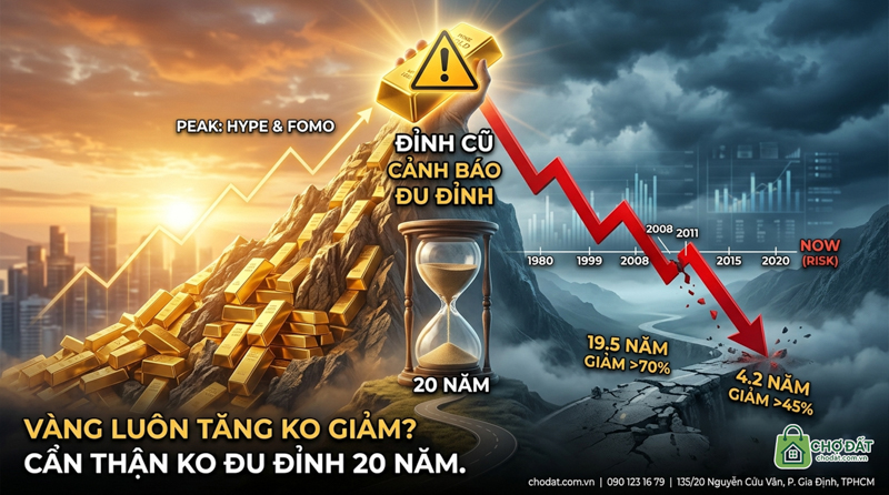 Vàng Có Luôn Tăng Giá? Cảnh Báo Nguy Cơ Đu Đỉnh Vàng 20 Năm | Chợ Đất