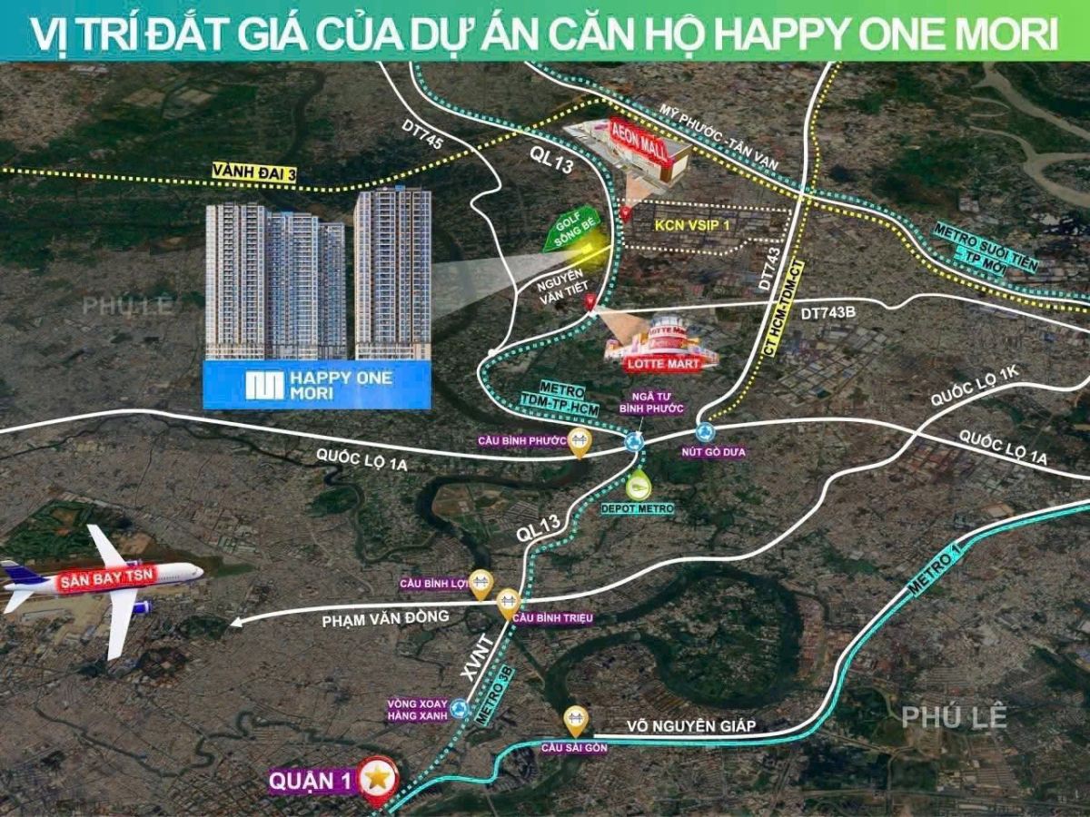 HAPPY ONE MORI: VỊ TRÍ ĐẠI CHÚNG & GIỚI HẠN TỆP THUÊ