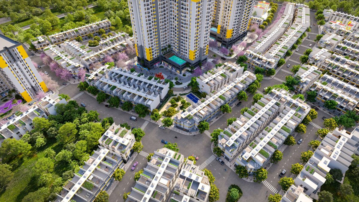 Phối cảnh Nhà phố Bcons City Life Nam Tân Uyên - VSIP3
