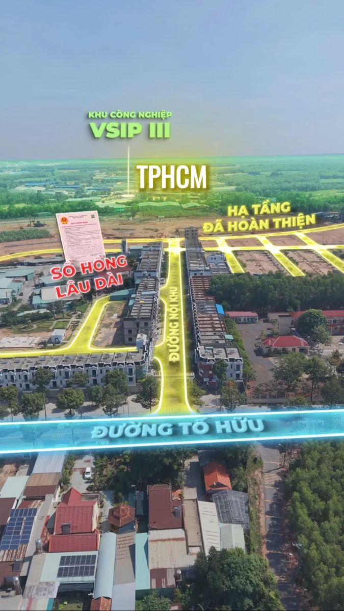 Vị trí quy hoạch nhà phố Bcons City Life Nam Tân Uyên - VSIP 3