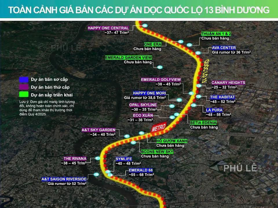 Nguồn cung – Giá bán căn hộ Bình Dương cập nhật 2025