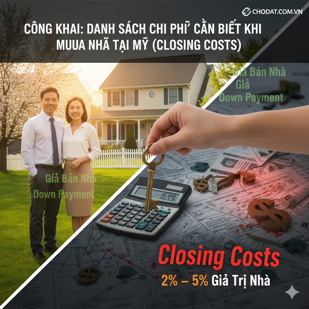 DANH SÁCH CHI PHÍ CẦN BIẾT KHI MUA NHÀ TẠI MỸ (CLOSING COSTS) – CẨM NANG TOÀN DIỆN CHO NGƯỜI VIỆT