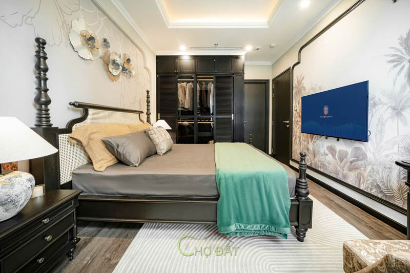 Nội thất phòng ngủ bedroom căn hộ The Opus One 2 phòng ngủ