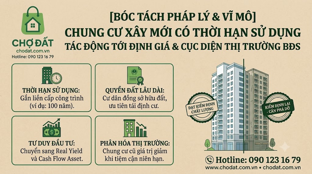 Pháp Lý Chung Cư Xây Mới Có Thời Hạn Sử Dụng: Tác Động Định Giá Và Thị Trường Bất Động Sản