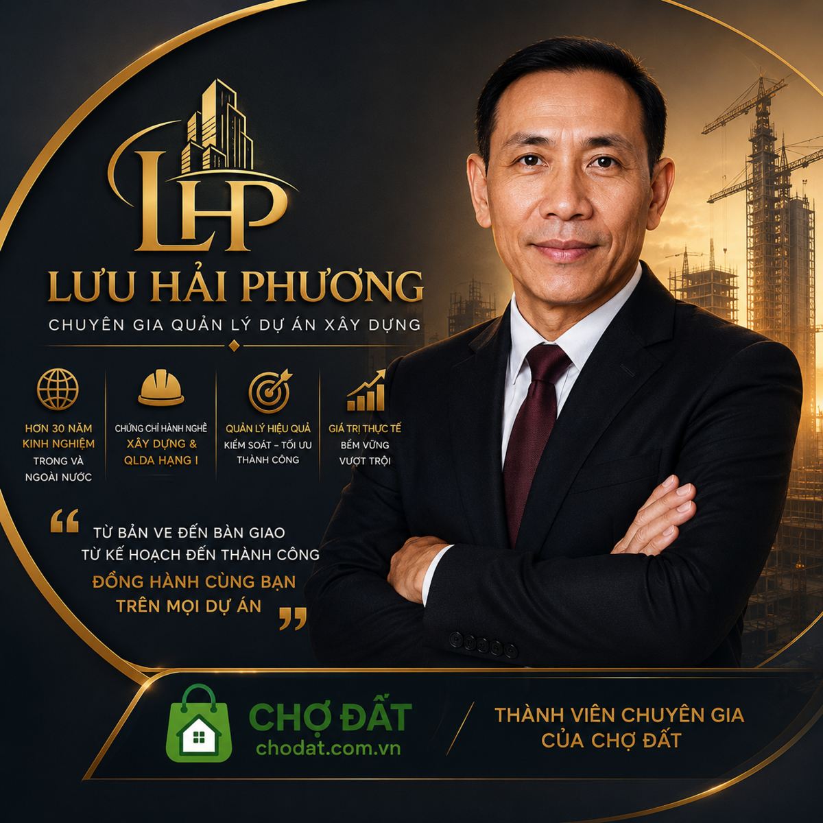 Lưu Hải Phương : Chuyên gia Quản lý dự án xây dựng Chợ Đất