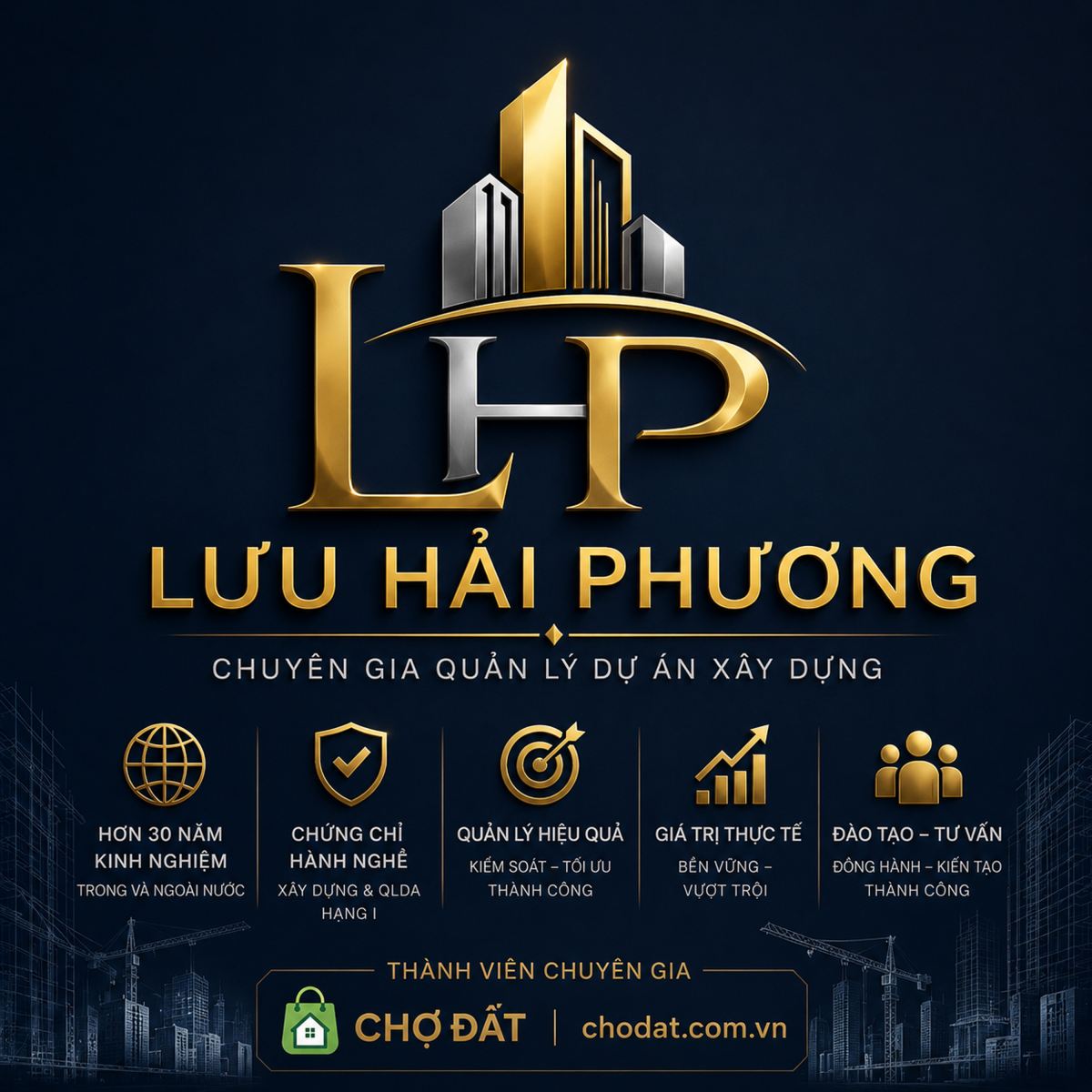 Lưu Hải Phương : Chuyên gia Quản lý dự án xây dựng Chợ Đất