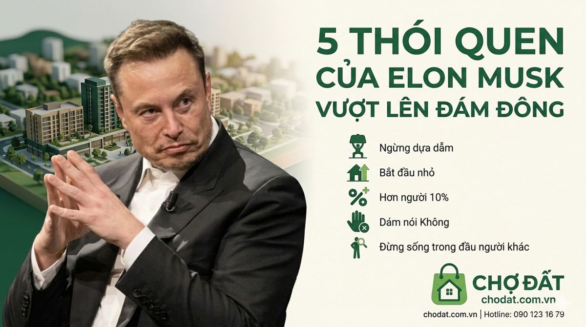 KHÔNG CẦN THIÊN TÀI – ELON MUSK CHỈ RA 5 THÓI QUEN GIÚP BẠN VƯỢT LÊN ĐÁM ĐÔNG