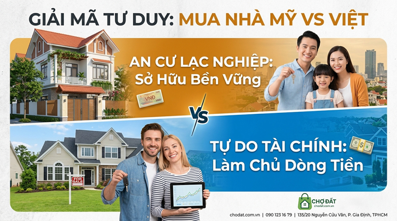 Giải Mã Tâm Lý Bất Động Sản - Tư Duy Mua Nhà: Người Việt An Cư Lạc Nghiệp - Người Mỹ Thích Tự Do