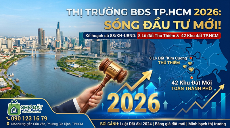 Danh mục các khu đất đấu giá quyền sử dụng đất cực ngon tại TP Hồ Chí Minh mới nhất