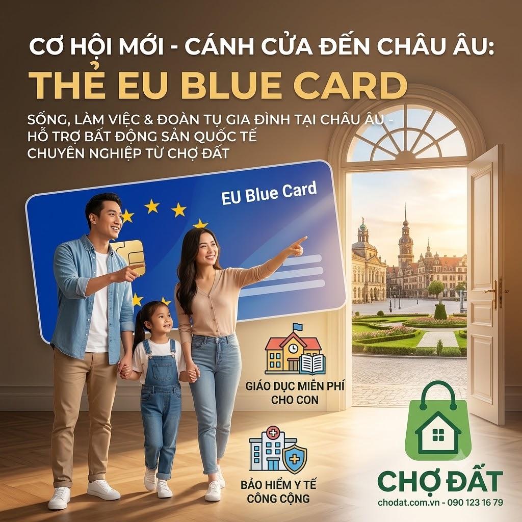 EU Blue Card Là Gì và lộ trình sở hữu ra sao ? Cánh Cửa Di Trú Định Cư Châu Âu Cho Cả Gia Đình Việt