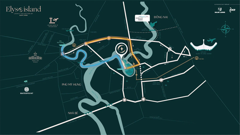 Elyse Island nằm trên đảo Đại Phước – hòn đảo tự nhiên đẹp nhất phía Đông Sài Gòn, được bao bọc bởi bốn bề sông nước Đồng Nai