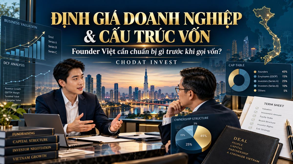 Định giá doanh nghiệp và cấu trúc vốn khi gọi vốn: Founder Việt cần chuẩn bị gì trước khi ngồi vào bàn đàm phán?