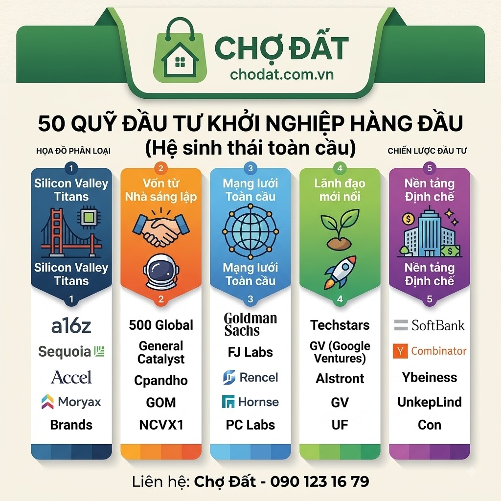 Chợ Đất (090 123 16 79) chia sẻ bức tranh toàn cảnh 50 quỹ đầu tư hàng đầu thế giới: Đặc điểm, khẩu vị & cơ hội tiếp cận nguồn vốn quốc tế cho startup Việt