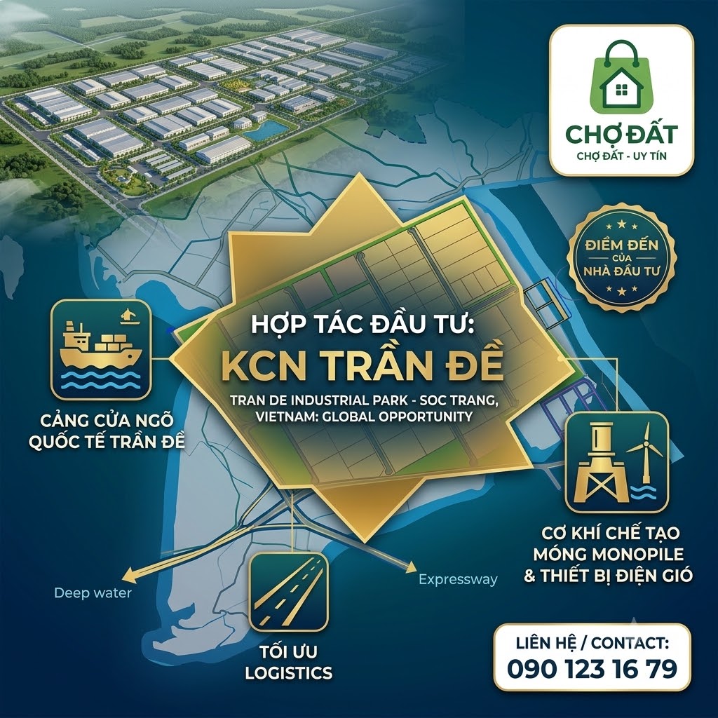 Chiến Lược Kêu Gọi Vốn Hợp Tác Đầu Tư KCN Trần Đề – Sóc Trăng: Đại Lộ Vàng Đón Đầu Xu Hướng Siêu Cảng Biển Sâu Và Năng Lượng Tái Tạo Toàn Cầu