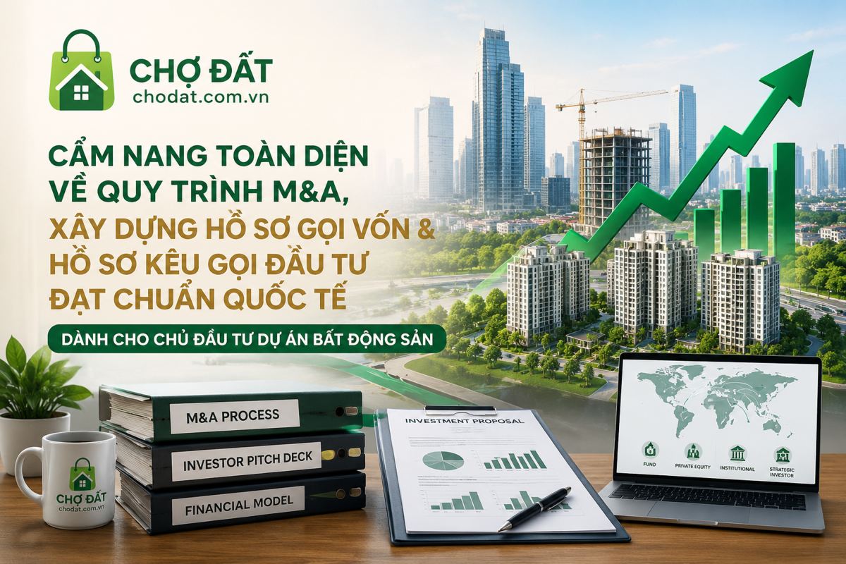 Hướng dẫn làm hồ sơ kêu gọi đầu tư M&A chỉn chu nhất. Xem ngay trọn bộ checklist thông tin doanh nghiệp, tài chính để kết nối dòng vốn ngoại qua Chợ Đất