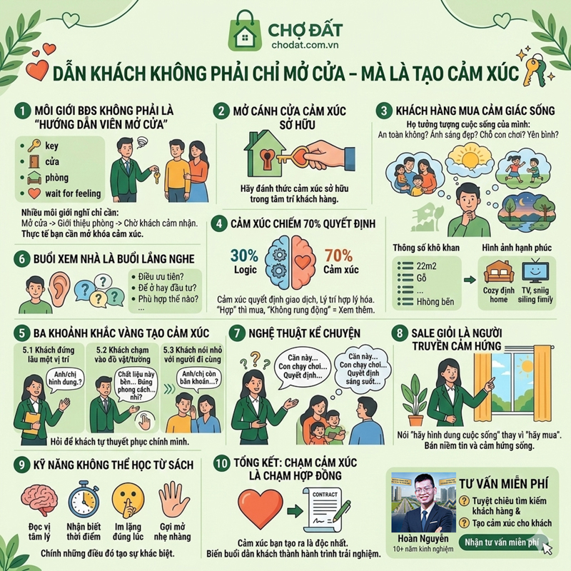 DẪN KHÁCH KHÔNG PHẢI CHỈ MỞ CỬA – MÀ LÀ TẠO CẢM XÚC