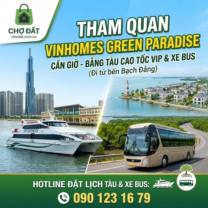 Hướng Dẫn Đi Từ Bến Bạch Đằng Đến Cần Giờ Tham Quan Dự Án Vinhomes Green Paradise