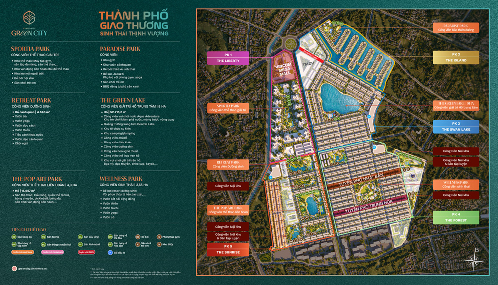 Quy hoạch Vinhomes Green City Long An - Không gian sống lý tưởng cho Nhà phố - Shophouse - Biệt thự - Căn hộ Chợ Đất