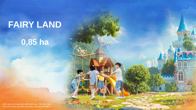  Trẻ em có thể đạp xe, ô tô điện, hay thỏa sức sáng tạo tại khu Fairy Land, trong khi cha mẹ thư thái tập yoga, câu cá, hoặc chèo SUP trên hồ
