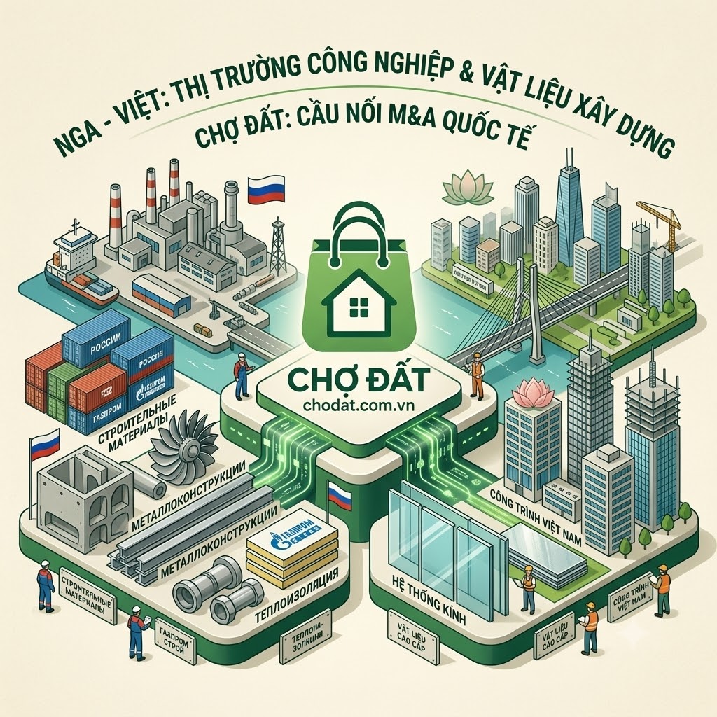 Top Danh Mục Vật Liệu Xây Dựng - Công Nghiệp - Hạ Tầng Nga: Bứt Phá Thị Trường Việt Nam